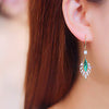Afbeelding laden in Galerijviewer, Smaragd diamanten oorbellen