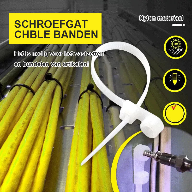 Kabelbinders met schroefgaten