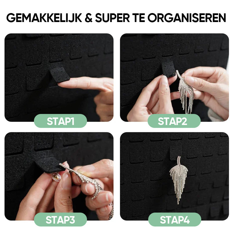 Vilten hangende sieraden organisator