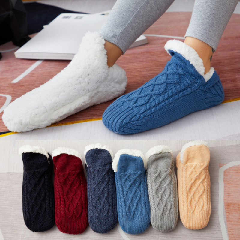 Winter pluizige pantoffel sokken