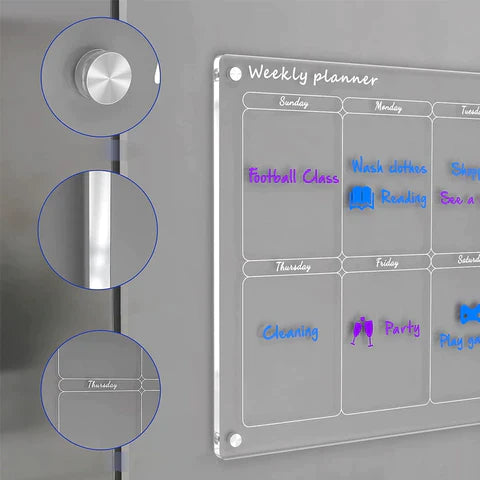 Acryl magnetisch kalenderbord