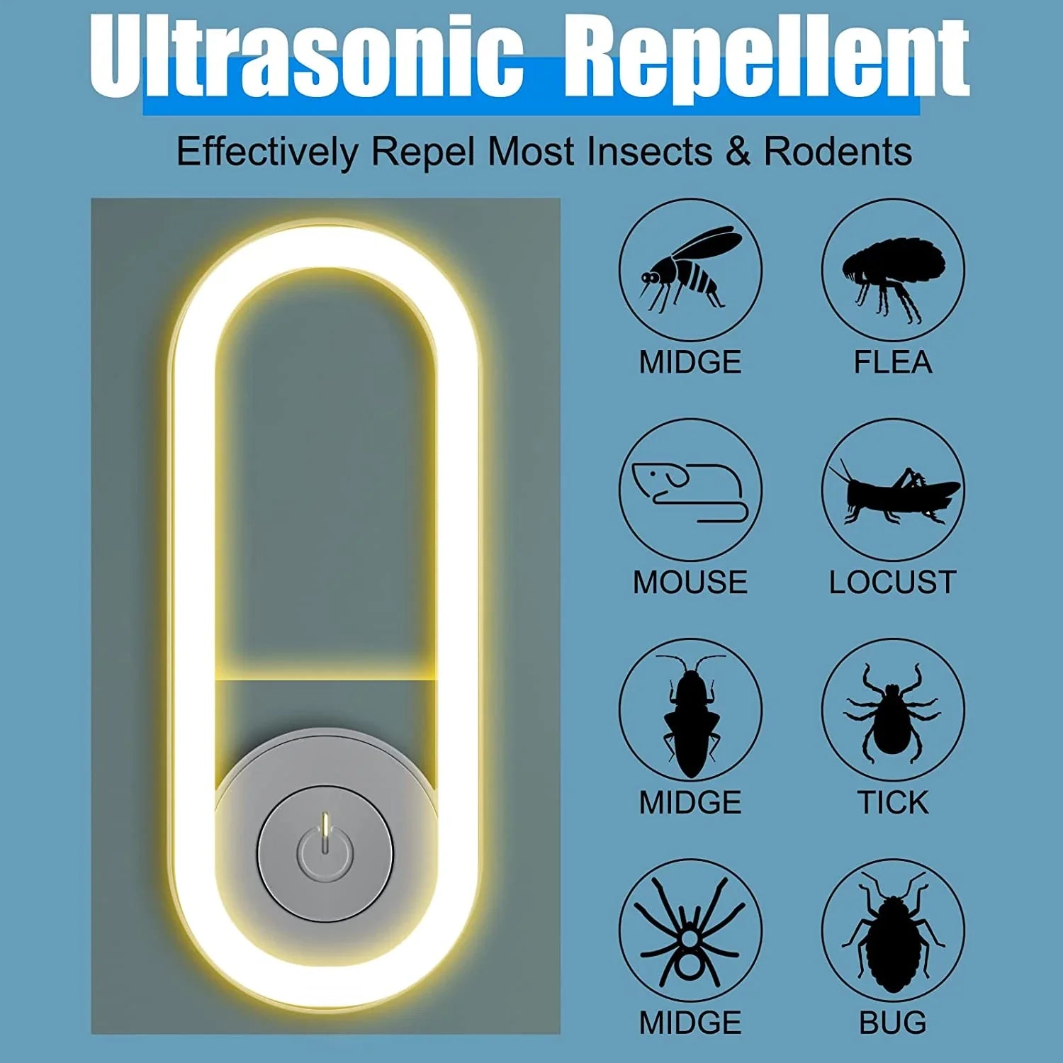 USB type Ultrasoon muggennet verjager